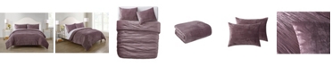 Elegant Estates Sadie Crinkle 3 Piece Velvet Comforter Set, King
